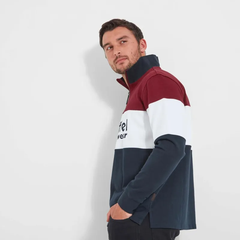 Schoffel Exeter Heritage Quarter Zip Jumper Bordeaux-5