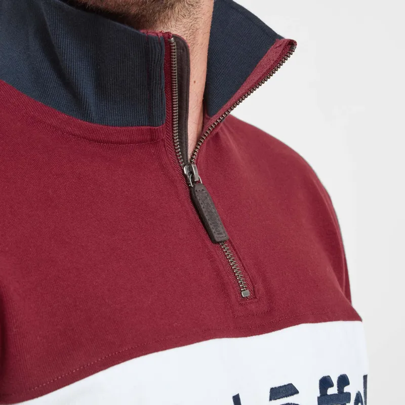 Schoffel Exeter Heritage Quarter Zip Jumper Bordeaux-7