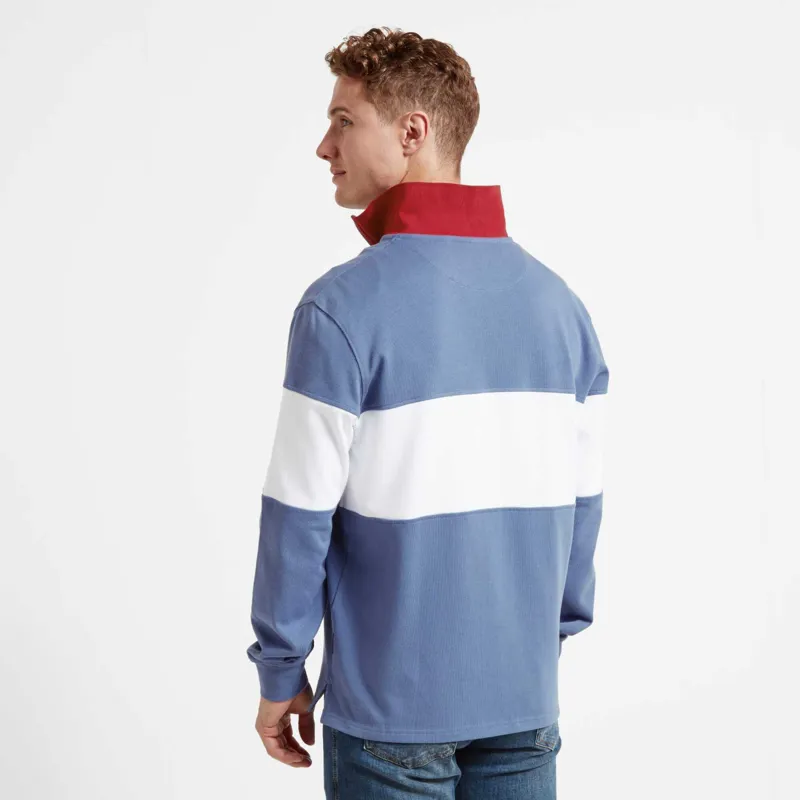 Schoffel Exeter Unisex Quarter Zip Jumper Stone Blue-3