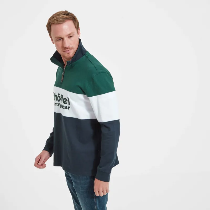 Schoffel Exeter Heritage Quarter Zip Jumper Navy-9