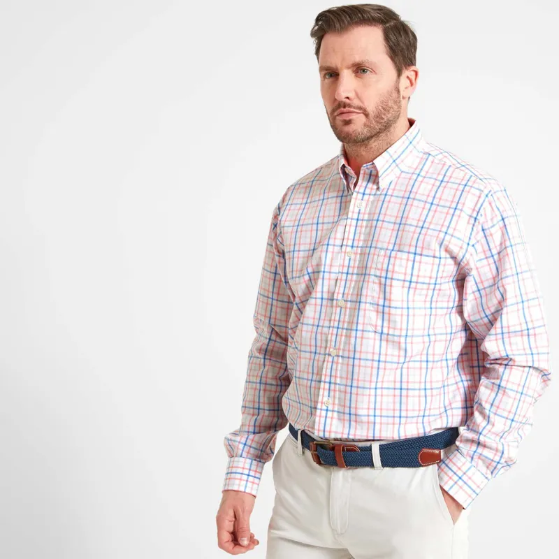 Schoffel Holkham Classic Shirt Flamingo Cloud Blue-2