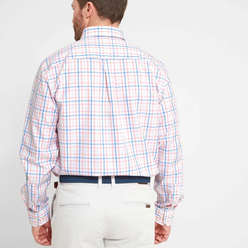 Schoffel Holkham Classic Shirt Flamingo Cloud Blue-4