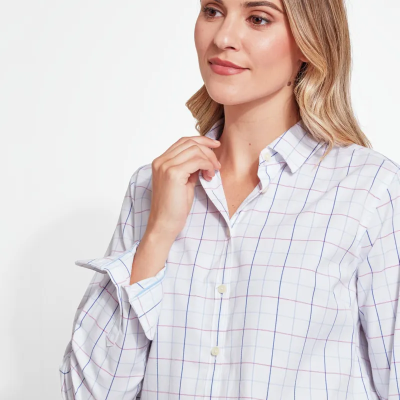 Schoffel Blakeney Shirt Blue Pink Check-4