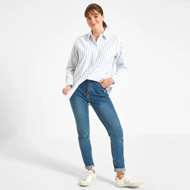 Schoffel Walberswick Oxford Shirt Blue Stripe-5