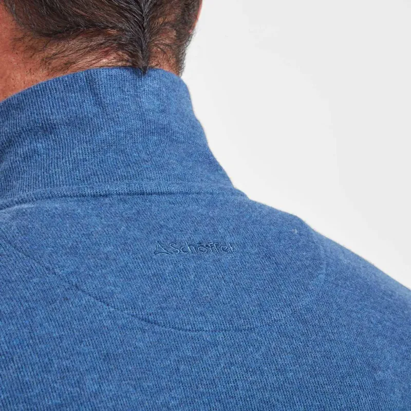 Schoffel Kingsbridge Cotton Quarter Zip Jumper French Navy-2