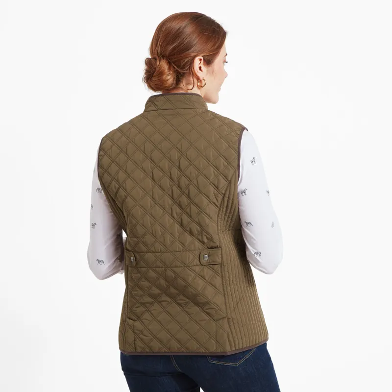 Schoffel Ladies Quilt Gilet Olive-2