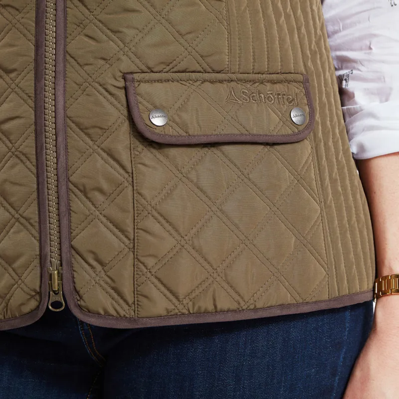 Schoffel Ladies Quilt Gilet Olive-5