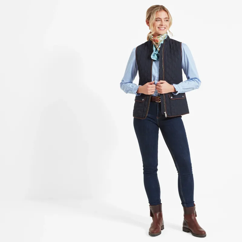 Schoffel Ladies Quilt Gilet Midnight -4