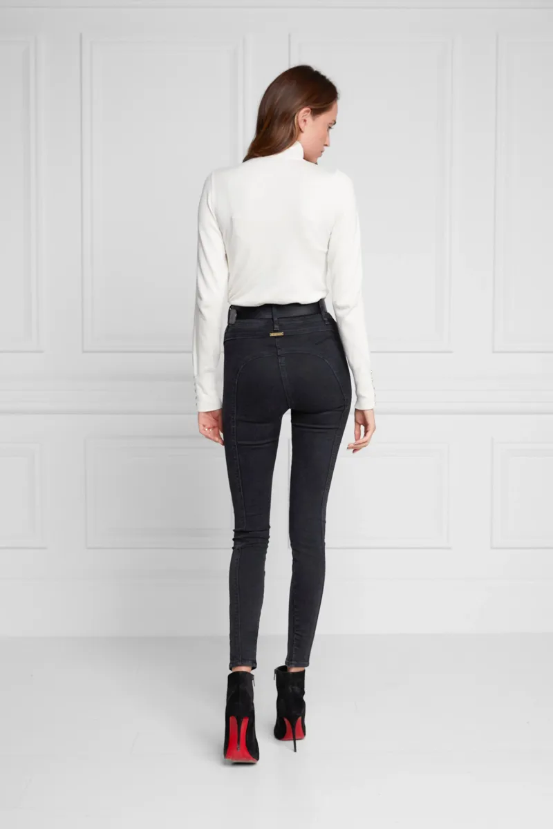 Holland Cooper Biker Jeans Washed Black-4