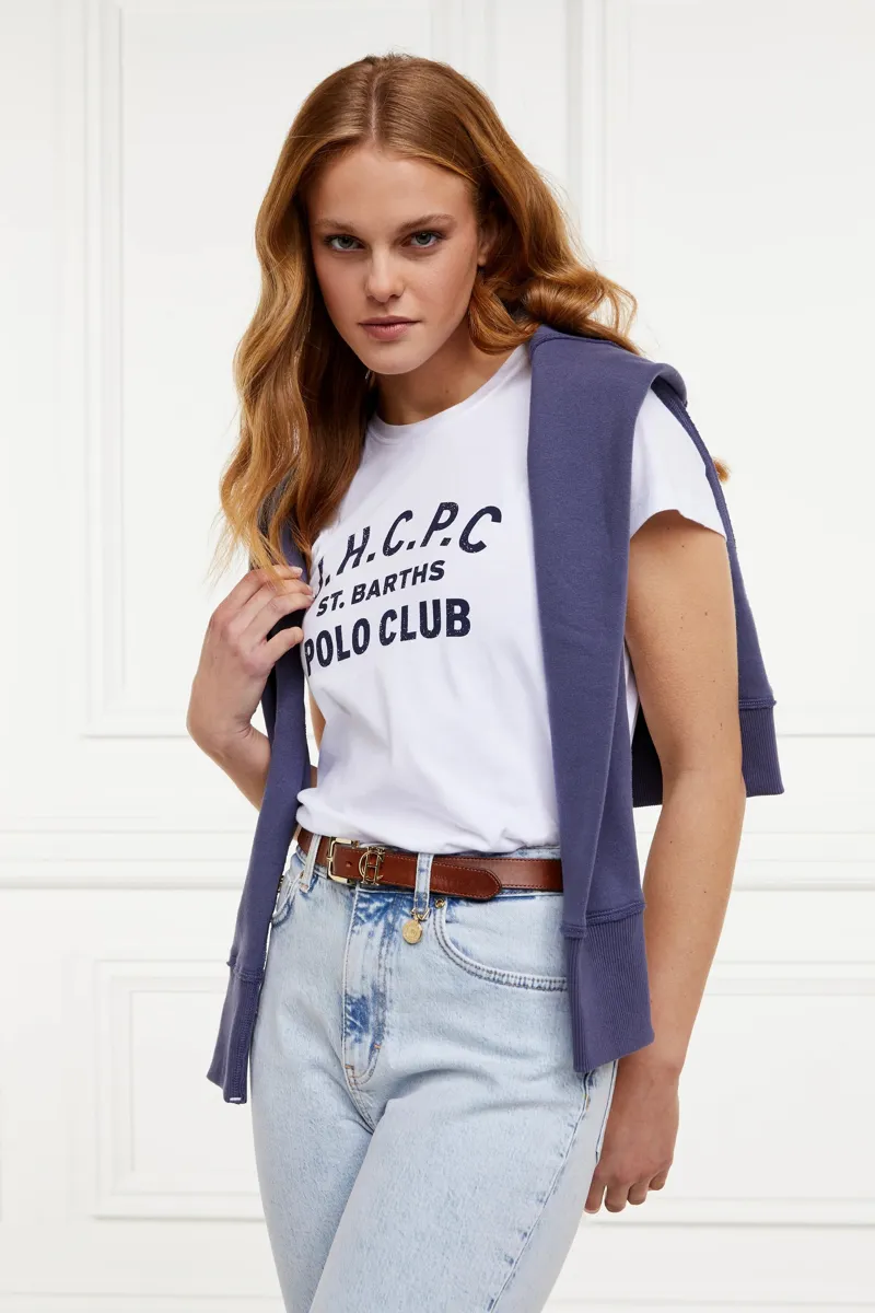 Holland Cooper Polo Club Tee White-5