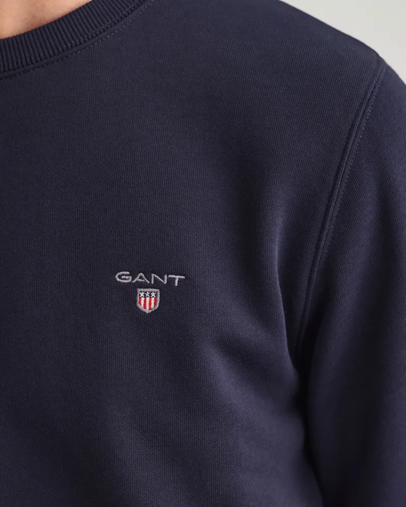 Gant Original Crew Neck Sweatshirt Evening Blue-4
