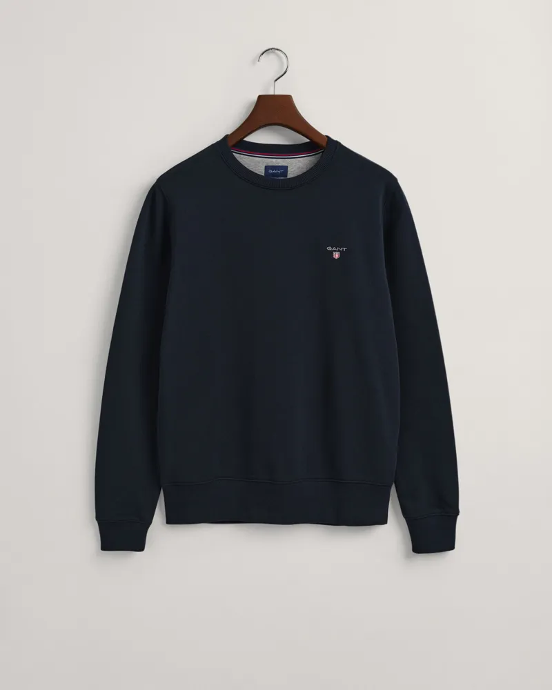 Gant Original Crew Neck Sweatshirt Evening Blue-6