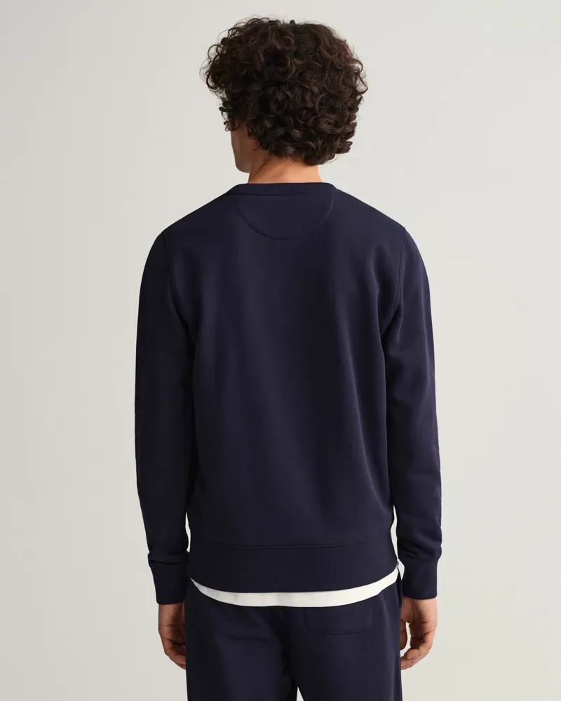 Gant Original Crew Neck Sweatshirt Evening Blue-1