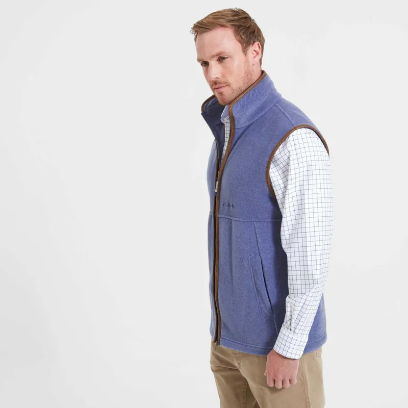 Schoffel Oakham Fleece Gilet Stone Blue-4