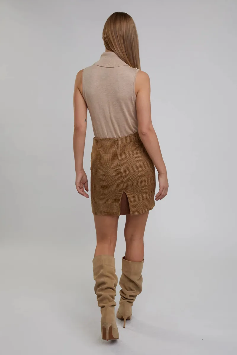 Holland Cooper Chelsea Mini Skirt Tawny-4