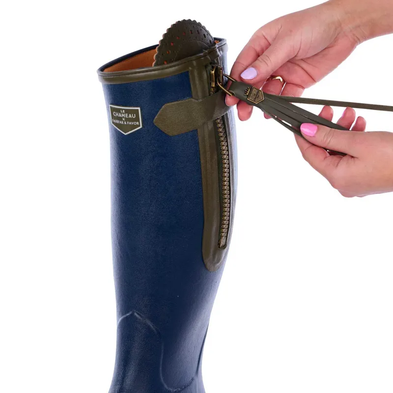 Le Chameau L'Alliance Neoprene Lined Boot Navy Standard Calf-3