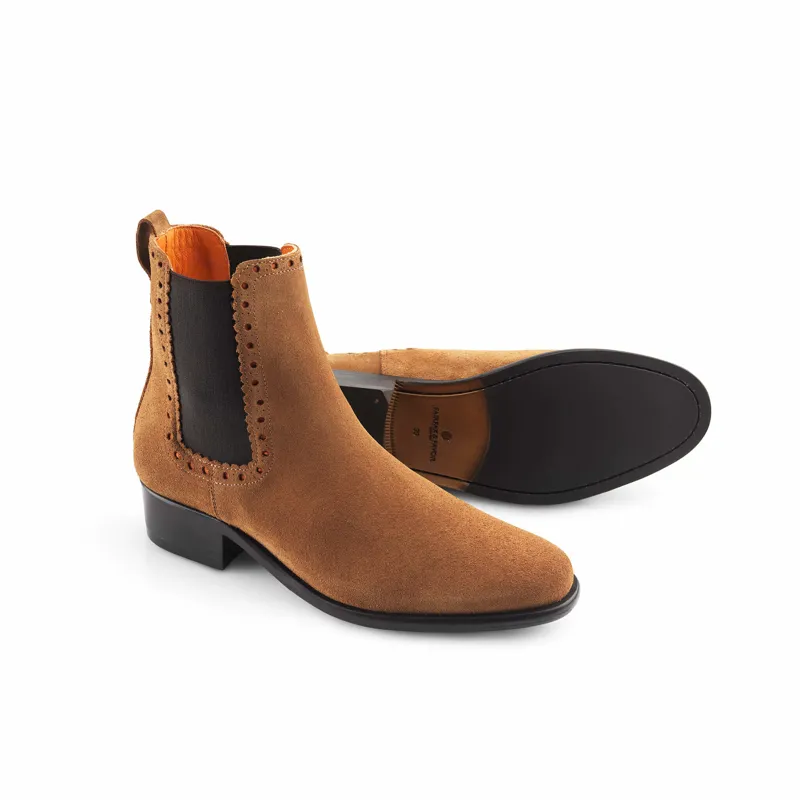 Fairfax and Favor Brogued Chelsea Boots Tan-2