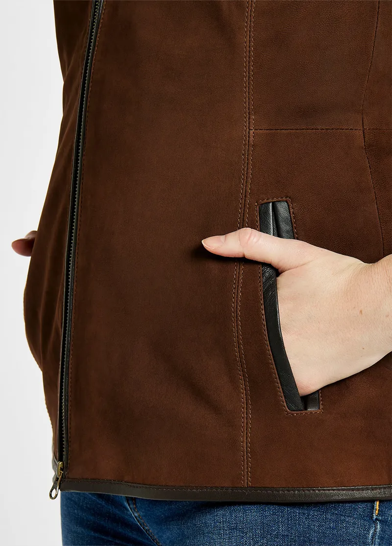Dubarry Kingston Leather Gilet Walnut-4