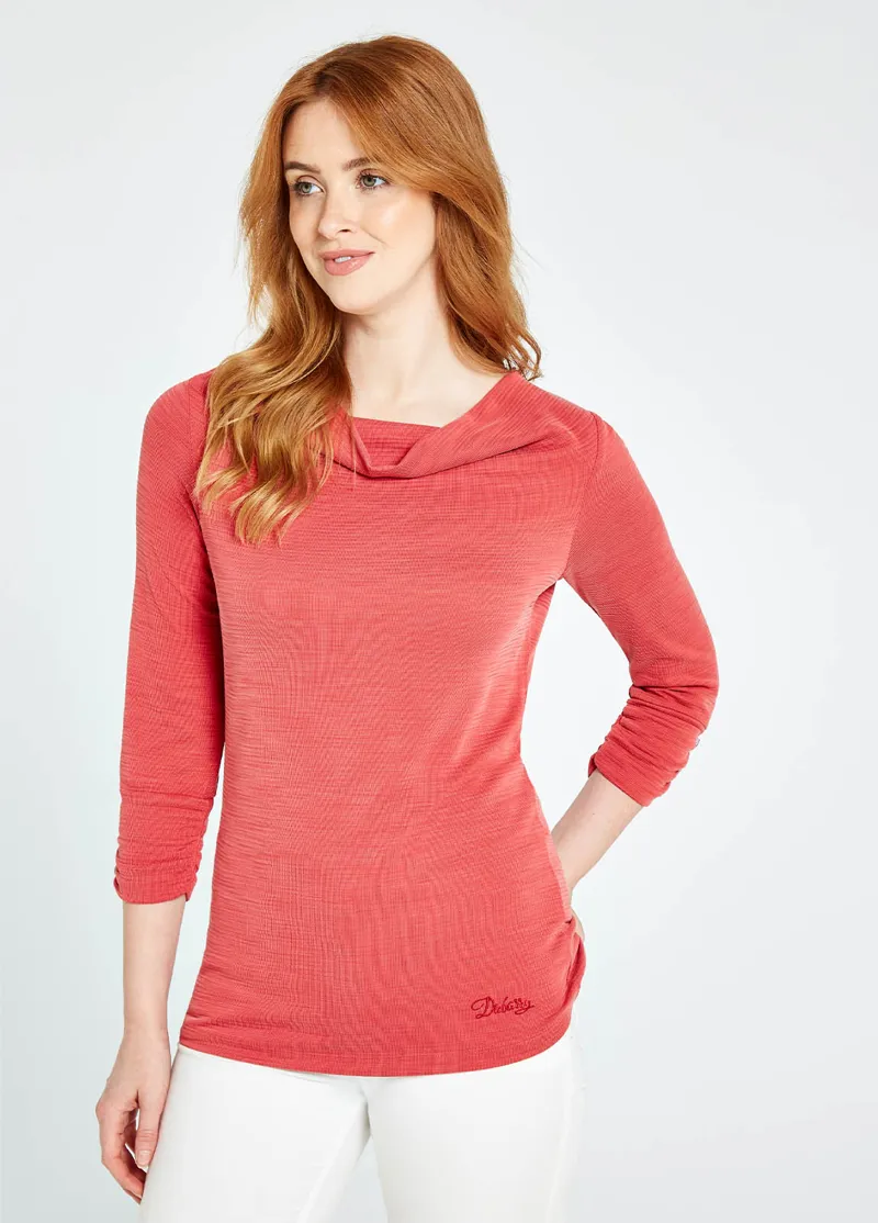 Dubarry Hillgrove Cowl Neck Top Nantuck Red