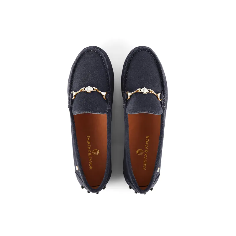 Fairfax and Favor Trinity Loafer Navy Suede-6