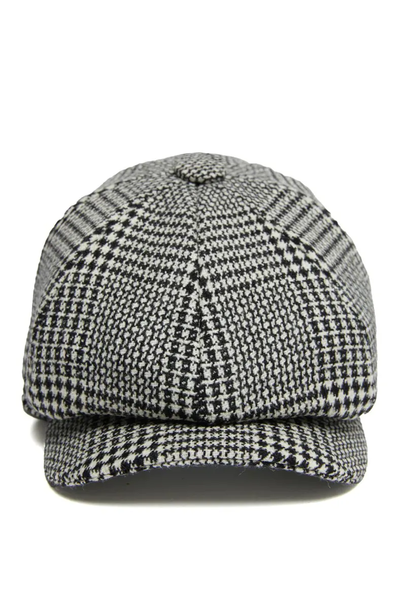 Holland Cooper Baker Boy Cap Prince of Wales Mono-2