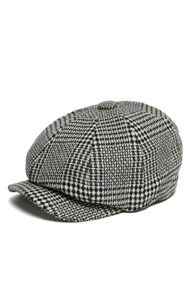 Holland Cooper Baker Boy Cap Prince of Wales Mono-1