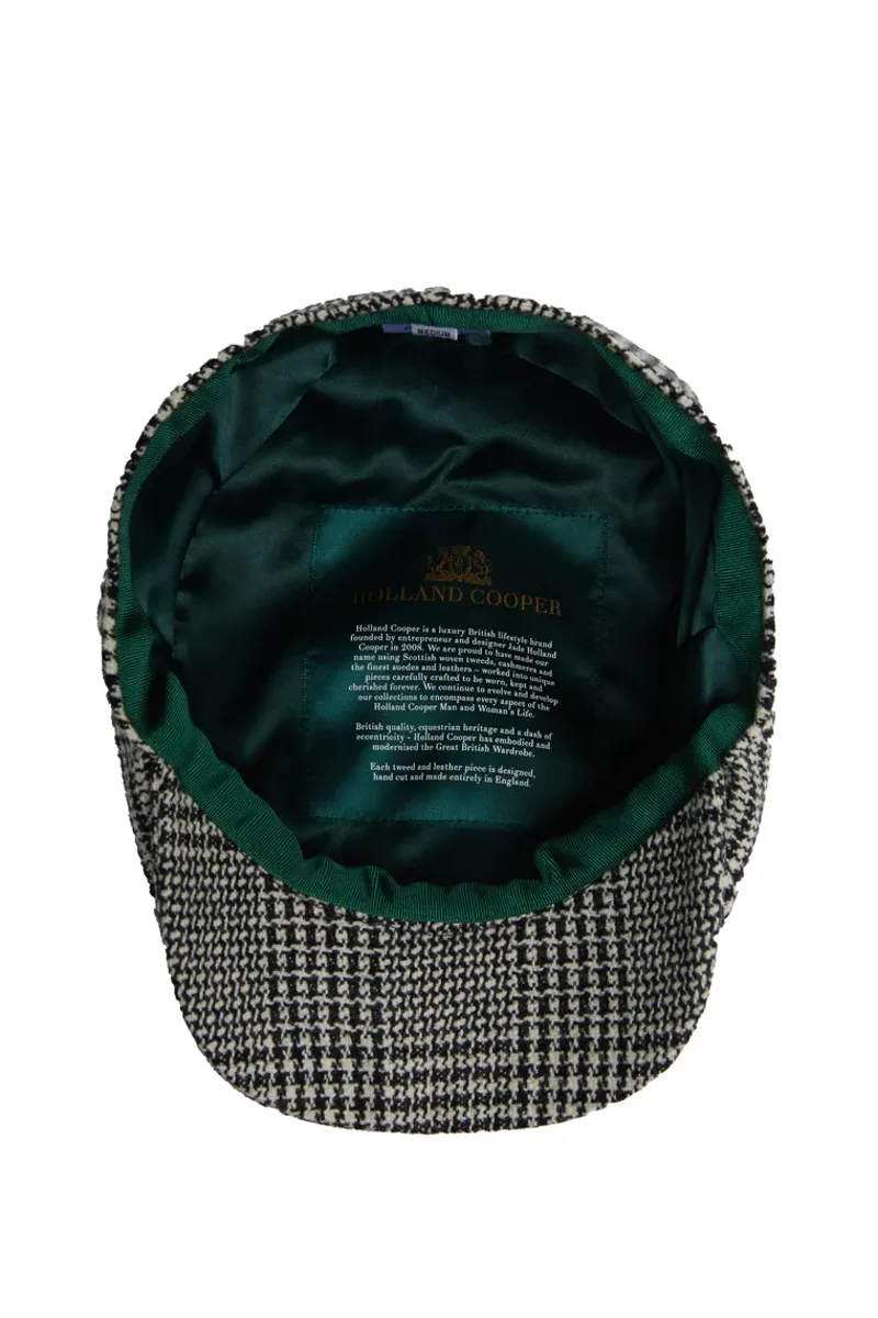 Holland Cooper Baker Boy Cap Prince of Wales Mono-5
