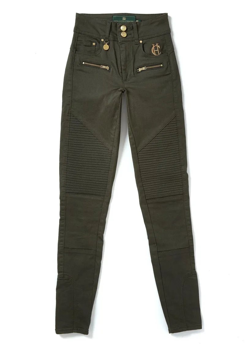 Holland Cooper Biker Jeans Hunter Green-1