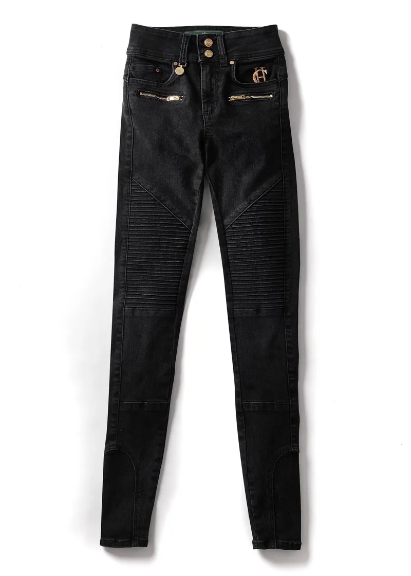 Holland Cooper Biker Jeans Washed Black-5