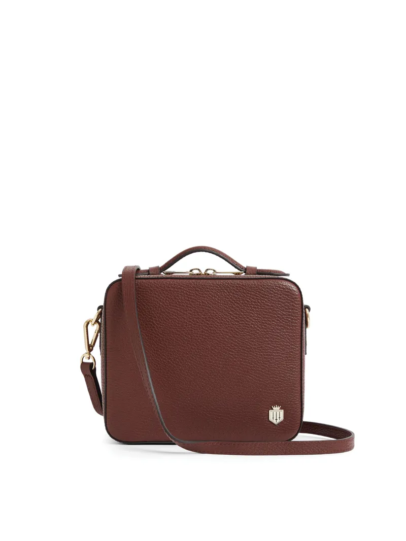 Fairfax and Favor Buckingham Cross Body Bag Burgundy Leather-1
