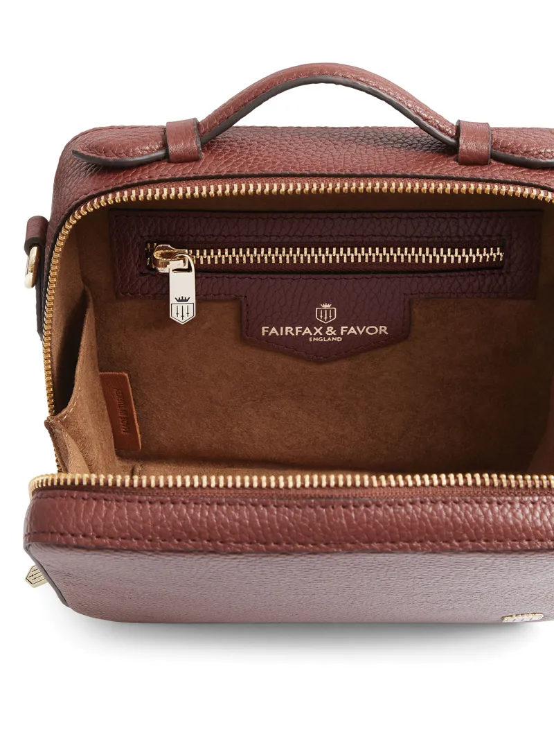Fairfax and Favor Buckingham Cross Body Bag Burgundy Leather-4
