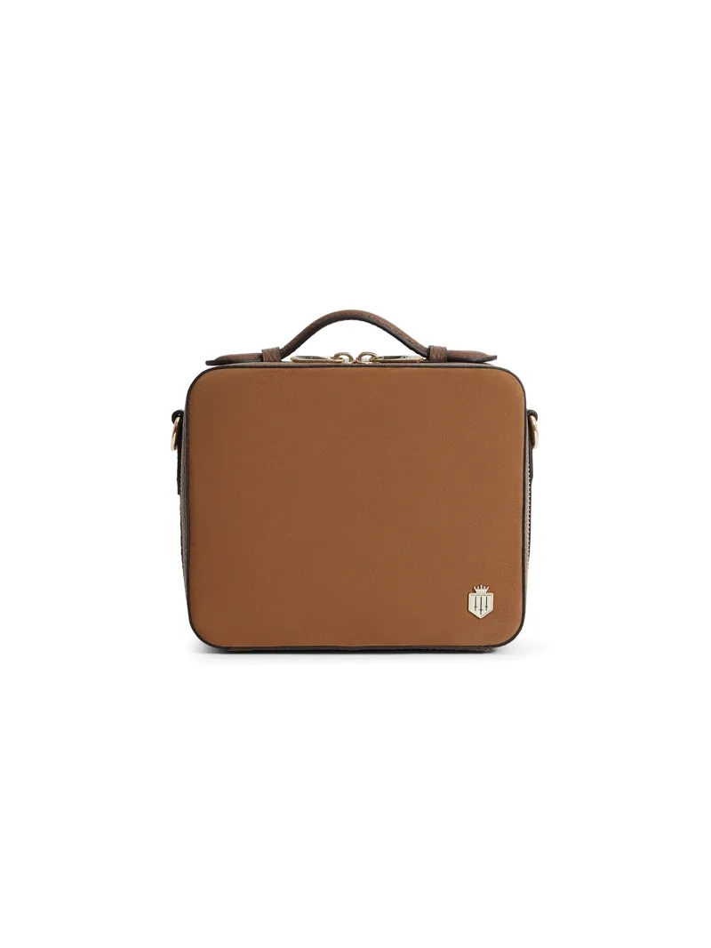 Fairfax and Favor Buckingham Cross Body Bag Tan Suede -6