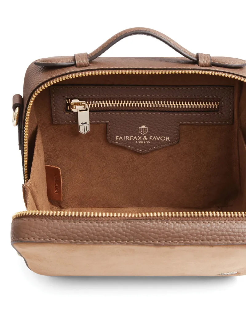 Fairfax and Favor Buckingham Cross Body Bag Tan Suede -7