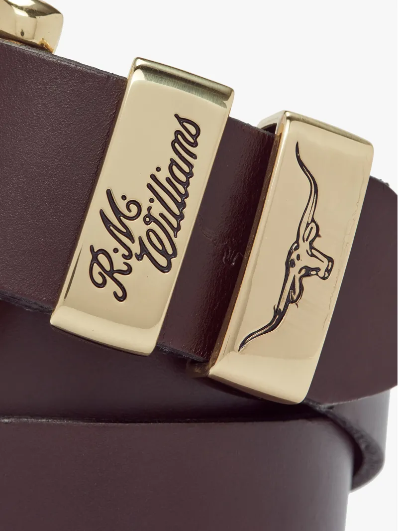 RM Williams CB444 Leather Belt Chestnut-1
