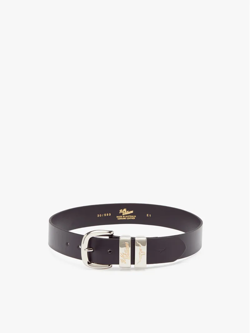 RM Williams Jerrawa CB583 Leather Belt Black-5