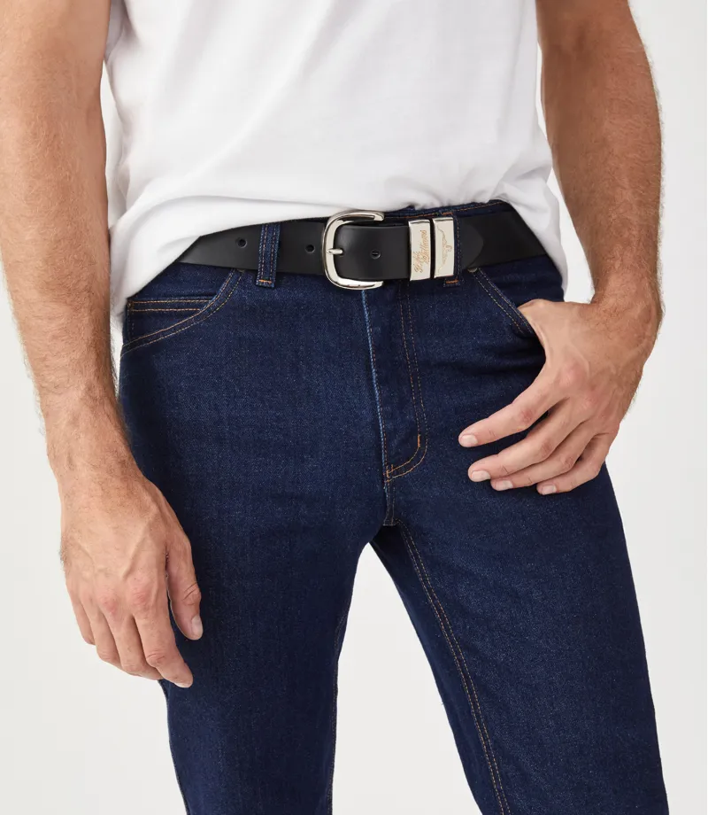 RM Williams Jerrawa CB583 Leather Belt Black-1