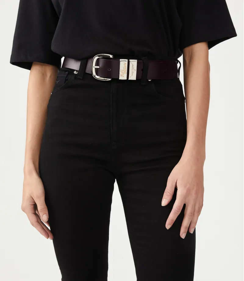RM Williams Jerrawa CB583 Leather Belt Black-2