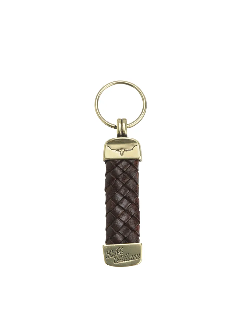 RM Williams Plaited Key Ring Brown