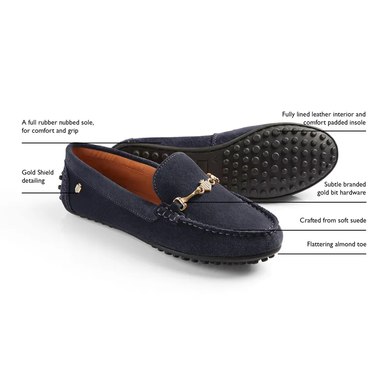 Fairfax and Favor Trinity Loafer Navy Suede-7