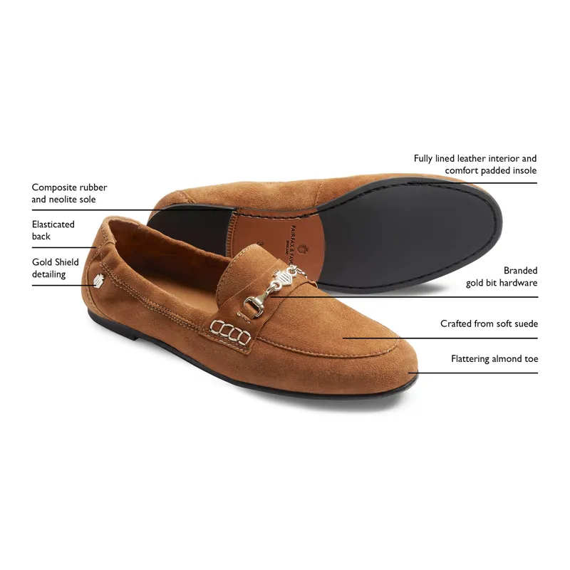 Fairfax and Favor Newmarket Loafer Tan Suede-6