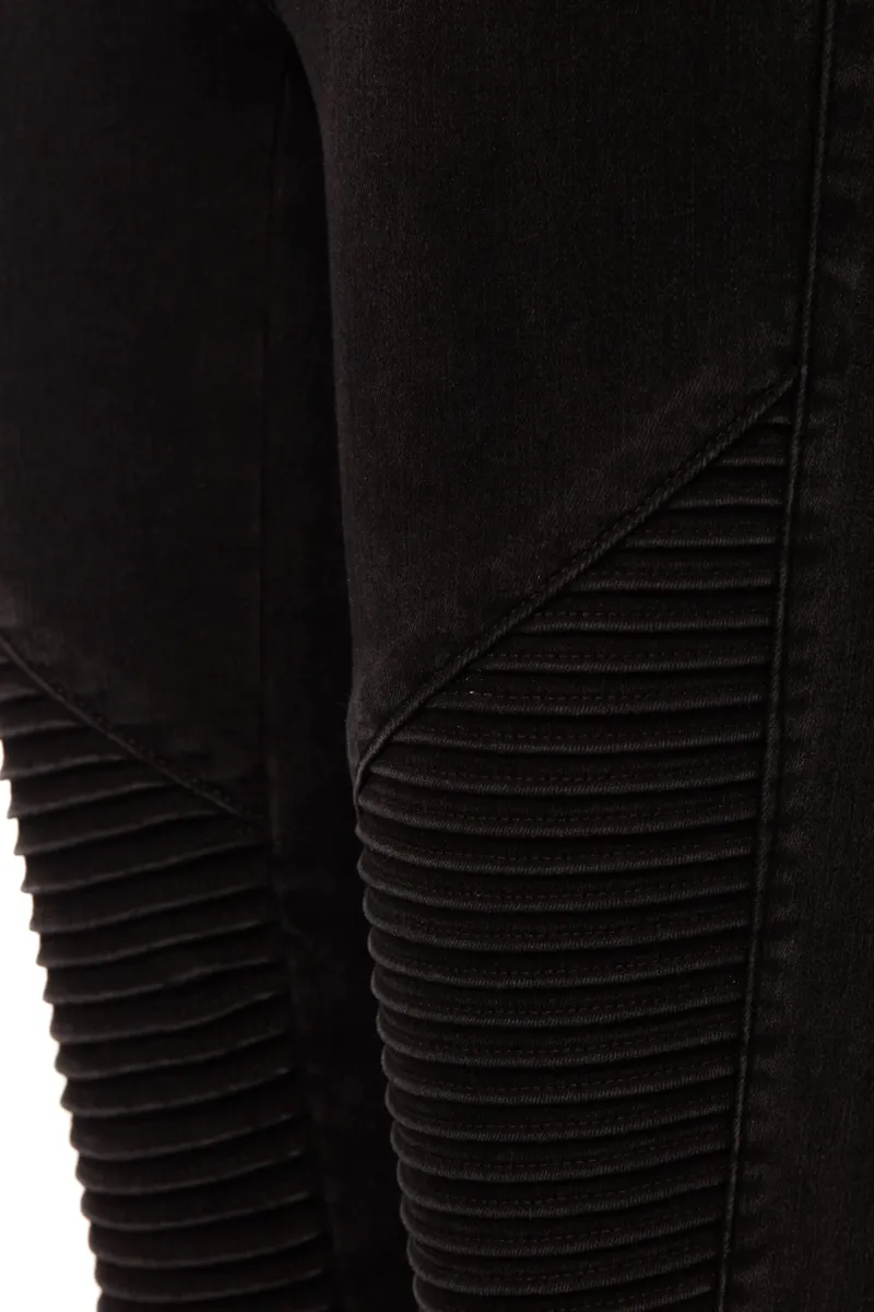 Holland Cooper Biker Jeans Washed Black-7