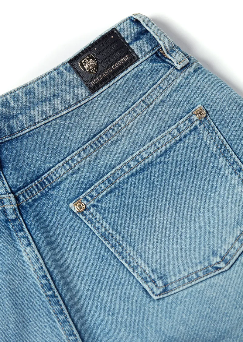 Holland Cooper High Rise Denim Short Vintage Indigo-6