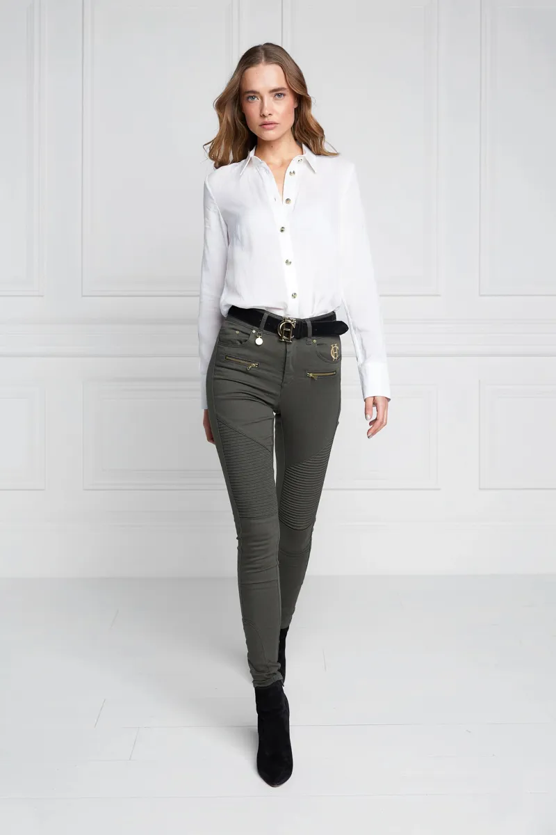 Holland Cooper Biker Jeans Hunter Green-2