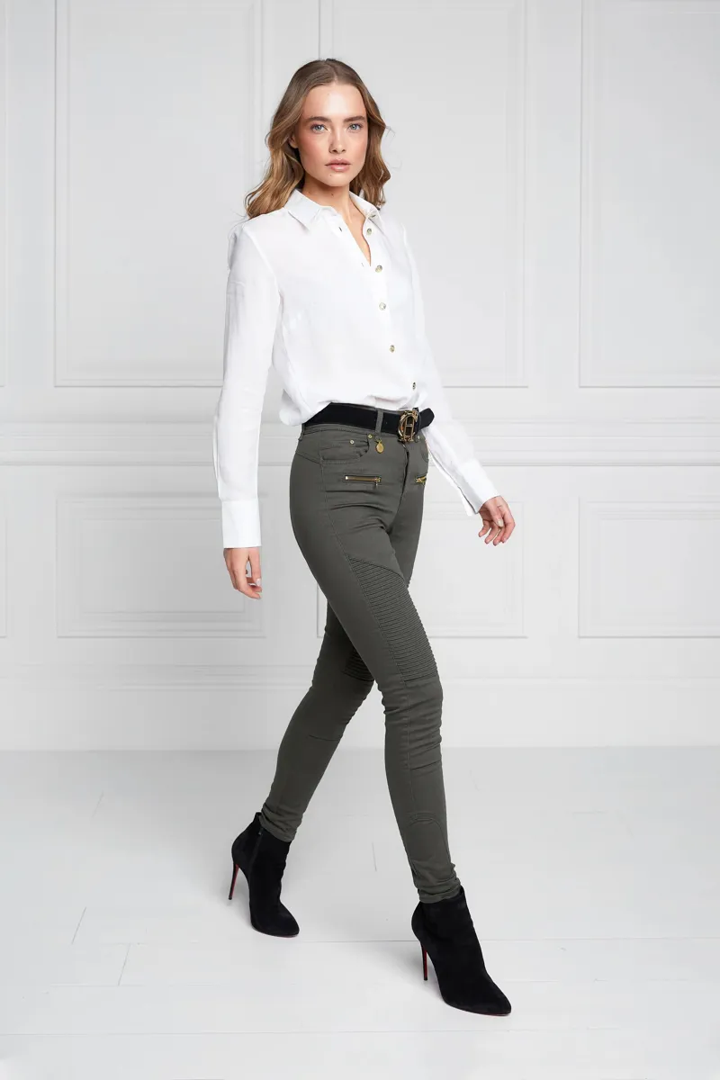 Holland Cooper Biker Jeans Hunter Green-3