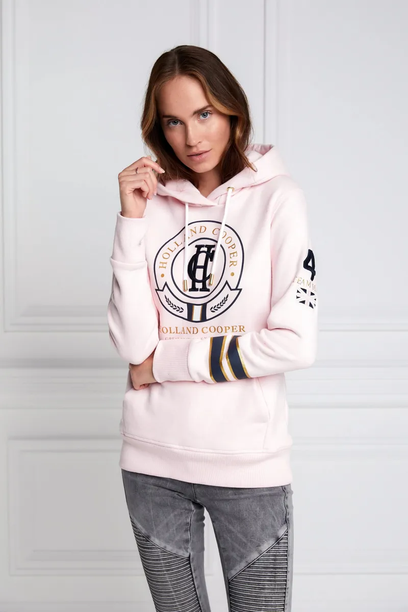 Holland Cooper Heritage Hoodie Blush Marl-2