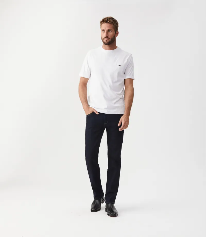 RM Williams Parson T-Shirt White/Chestnut-2