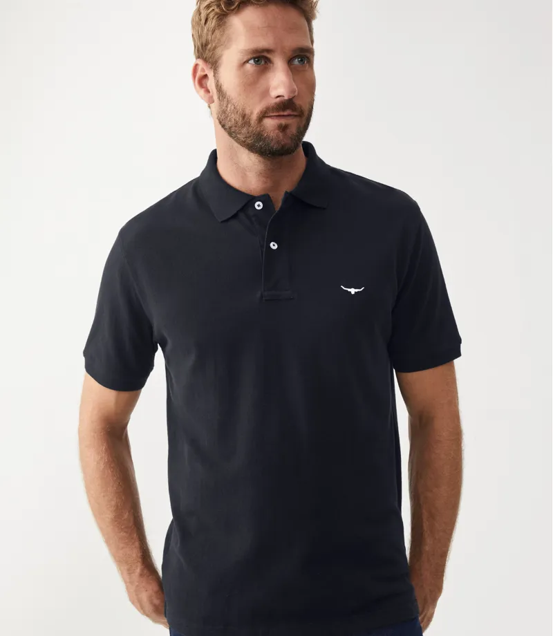 RM Williams Rod Polo T Shirt Navy