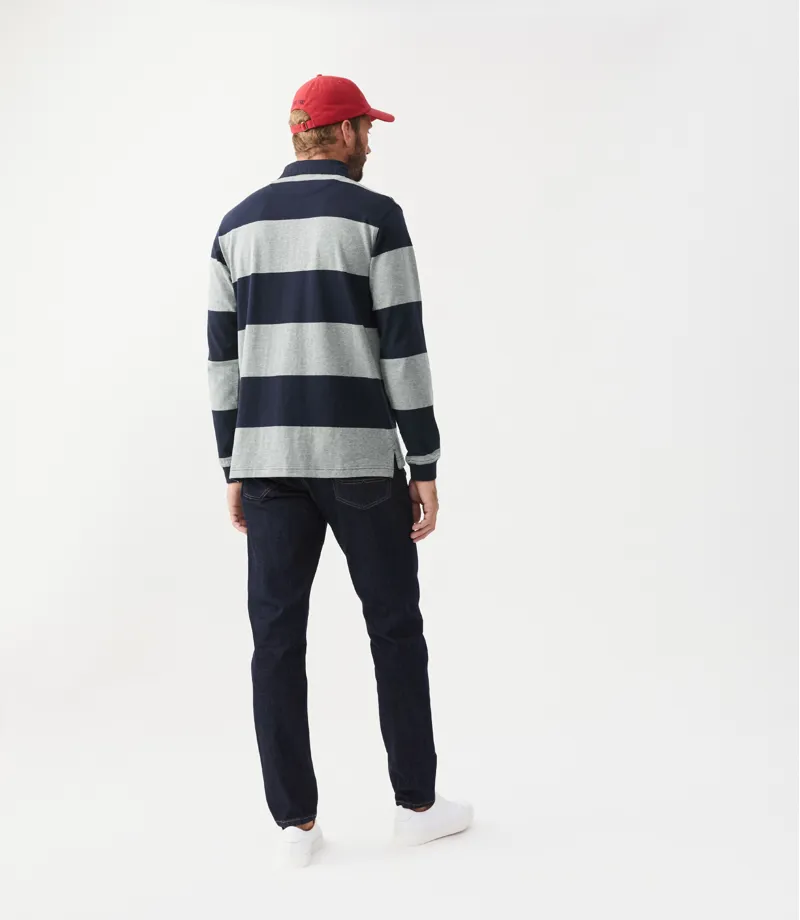 RM Williams Tweedale Rugby Shirt Navy/Grey-3