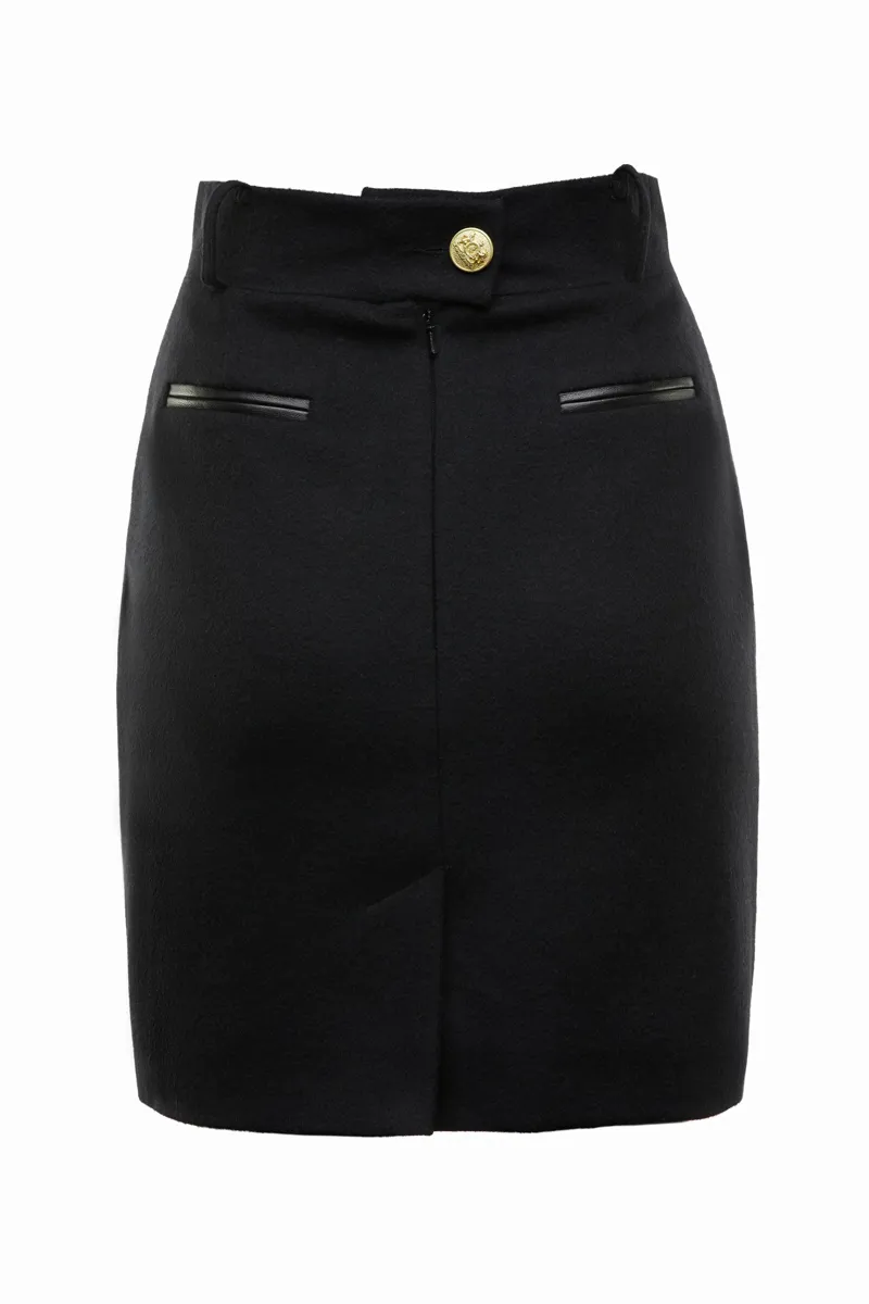 Holland Cooper Knightsbridge Skirt Soft Black-4
