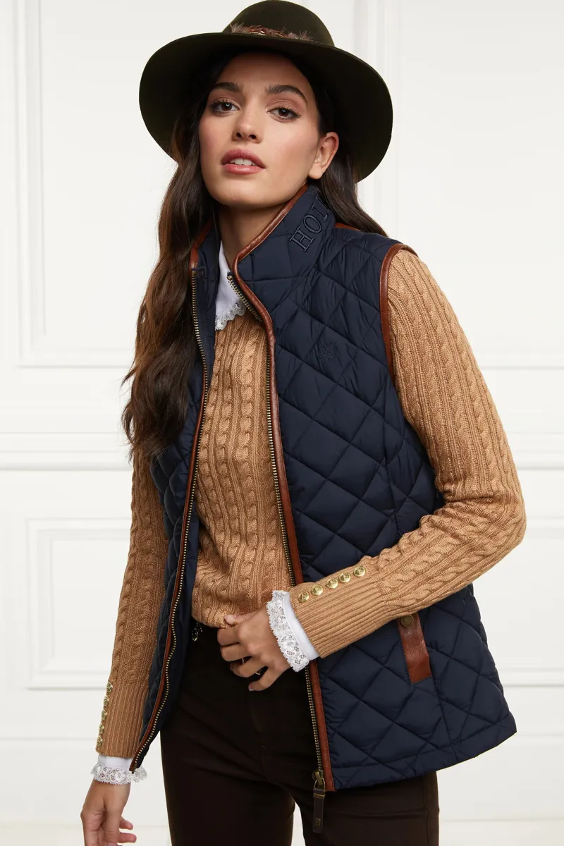 Holland Cooper Country Quilted Gilet Ink Navy-1
